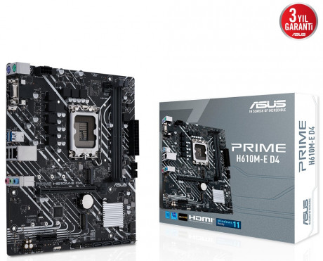 ASUS PRIME H610M-E D4 DDR4 3200(OC) VGA HDMI DP M.2 mATX 1700p