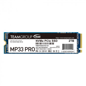 Team MP33 Pro 2TB 3500/3000MB/s NVMe PCIe Gen3x4 M.2 SSD Disk (TM8FPD002T0C101)