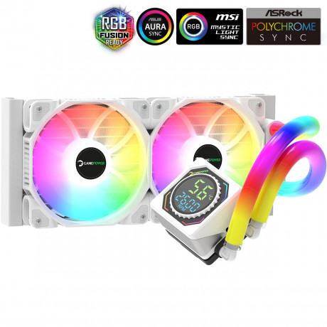 GAMEPOWER BEYAZ SKADI 240 SQUARE ARGB (RGB HORTUM)